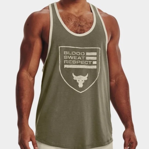 Project Rock Men's BSR Flag Tank top NWT ONLY 1 SIZE LEFT!!! - Picture 1 of 3